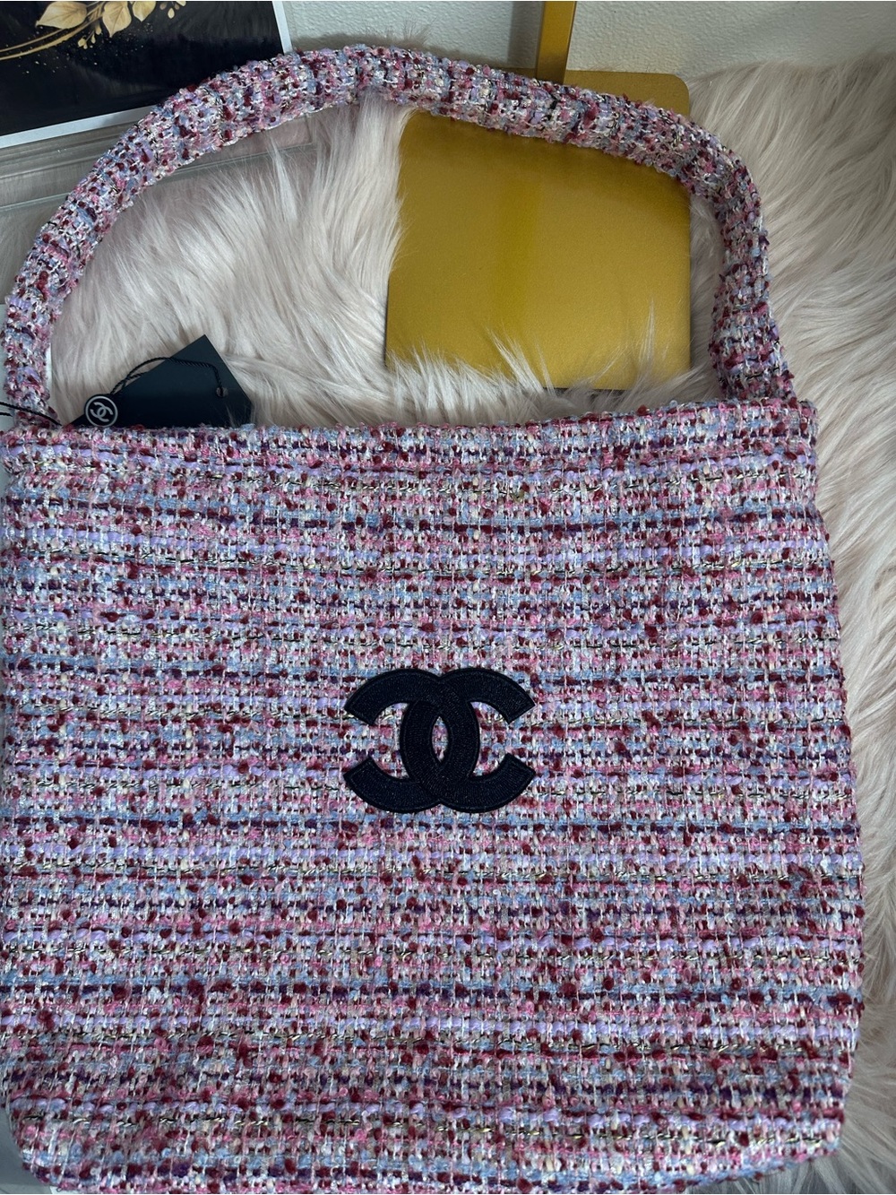 Pink Tweed Shoulder Bag - GWP